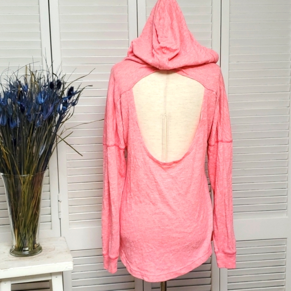 PINK Victoria's Secret Size XS Coral Open Back Hoodie